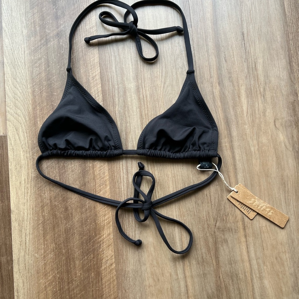 SKIMS Triangle Bikini Top ONYX